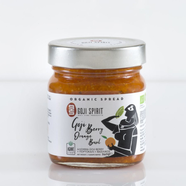 Βιολογικό Άλειμμα Goji Berry, Πορτοκάλι, Βασιλικός Βιολογικό Άλειμμα Goji Berry, Πορτοκάλι, Βασιλικός
