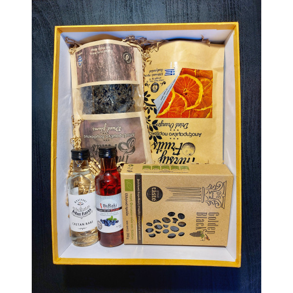 Πακέτο Δώρου με Αποξηραμένα Φρούτα και Τσικουδία